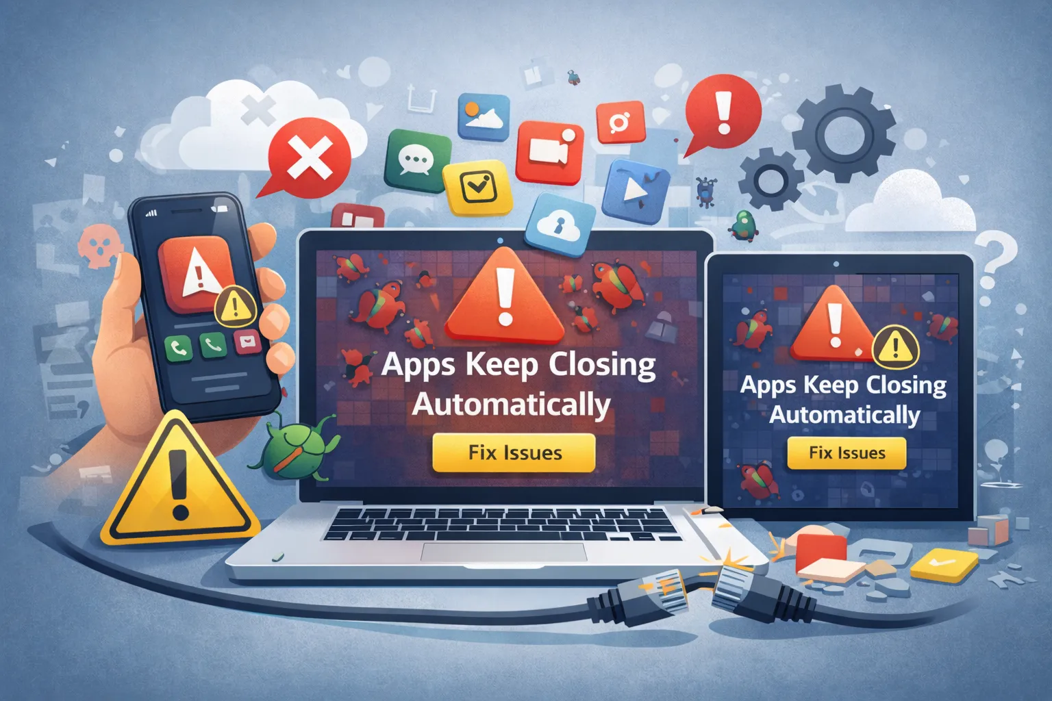 apps keep closing automatically