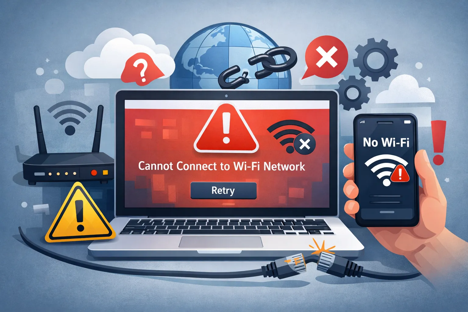 can't connect to wifi network