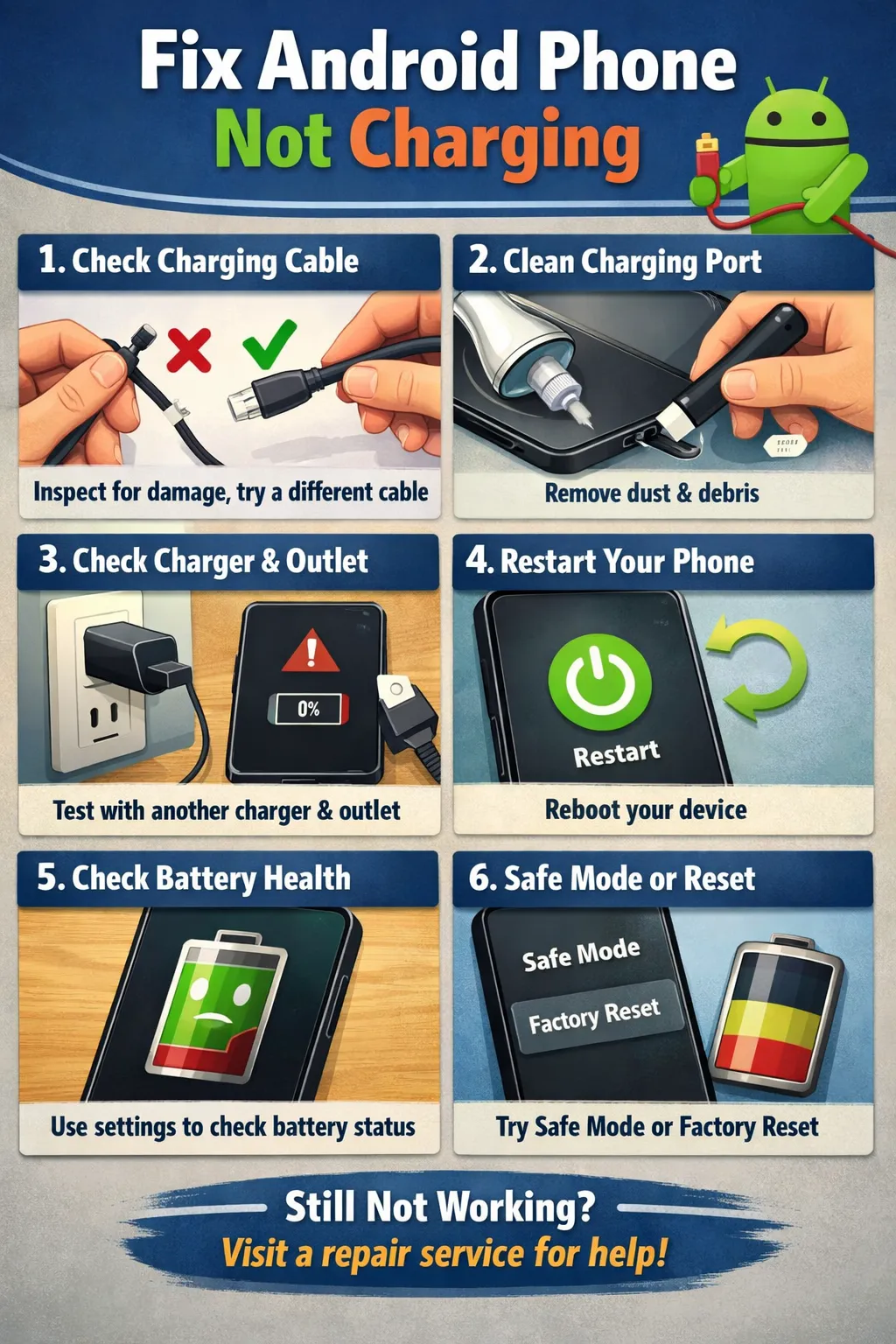 android phone not charging