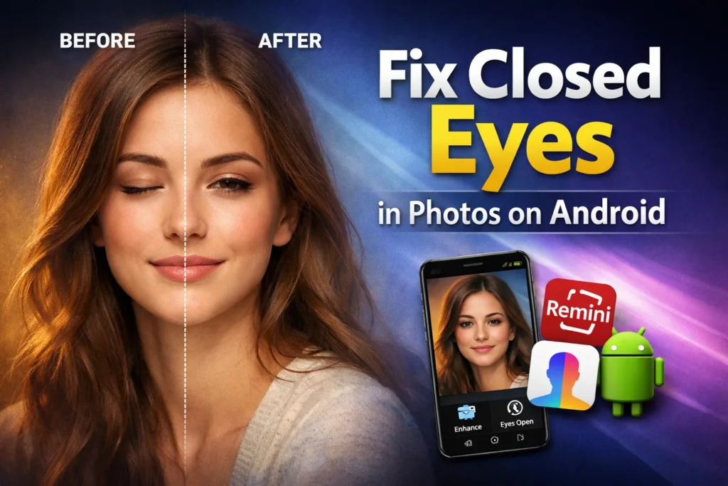 fix closed eyes in photo android Error